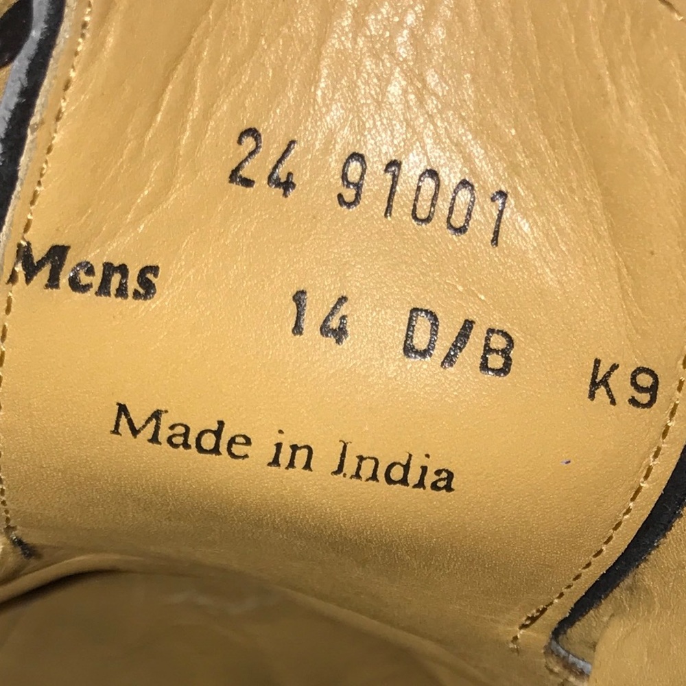 SOLD Johnston Murphy Men's Shoes 14 Black Oxford - Picture 4 of 8